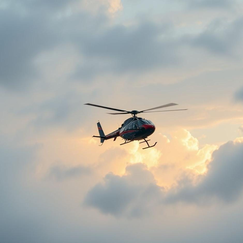 Dream : Taking off with a helicopter in a dream