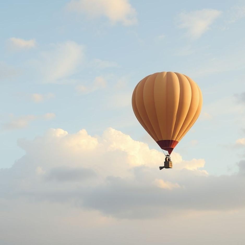 Dream : Taking off with a small balloon in a dream