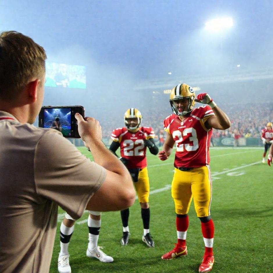 Dream : Taking pictures with football players in your dream