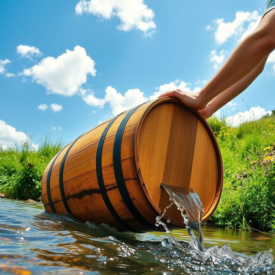 Dream : Taking water in a drum 