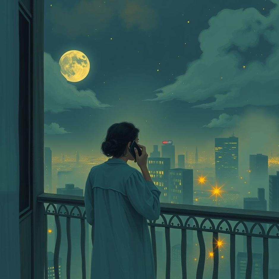 Dream : Talking on the phone on the balcony in a dream