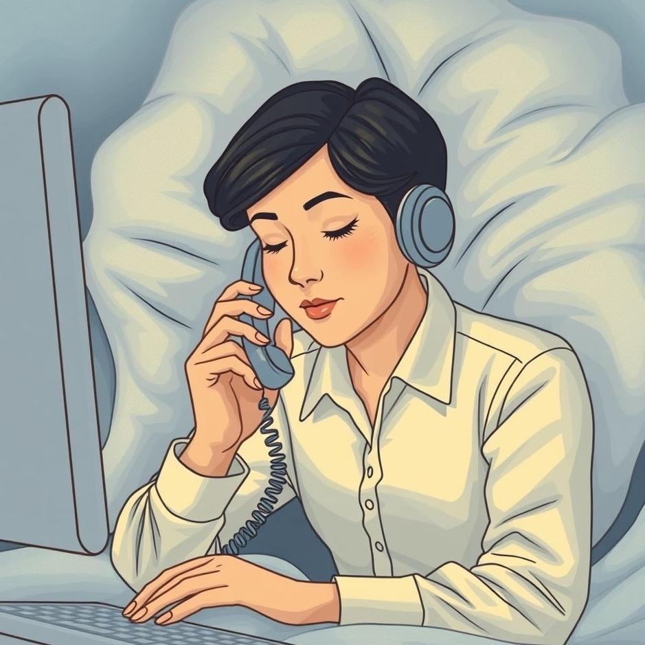 Dream : Talking to a co-worker on the phone in a dream
