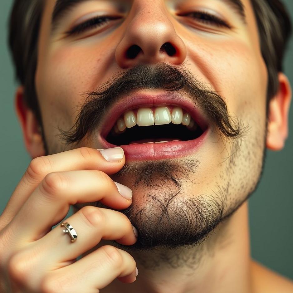 Dream : Tearing off your moustache 