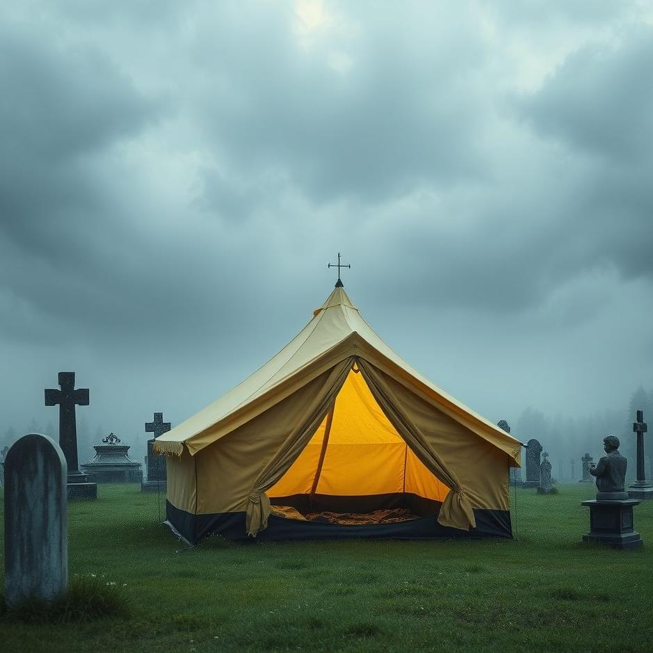 Dream : Tent in a cemetery in a dream