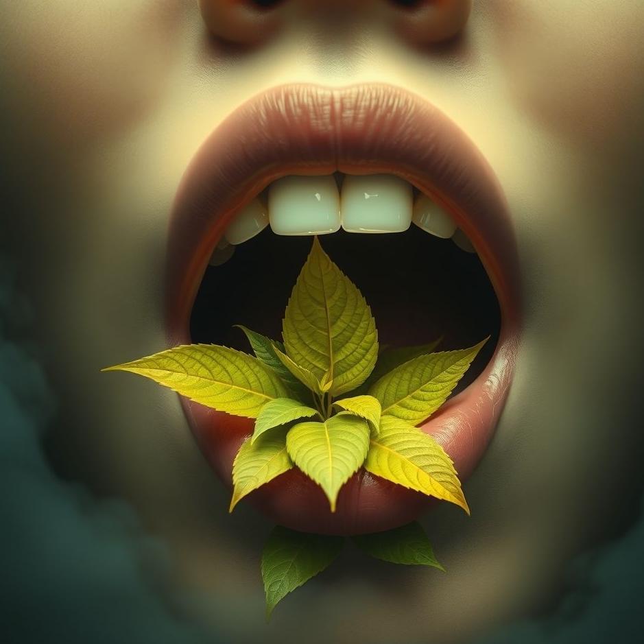 Dream : The appearance of leaves from the mouth in the dream