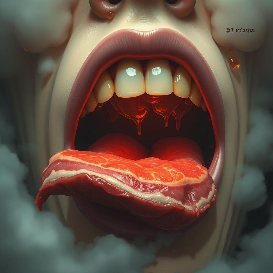 Dream : The appearance of meat from the mouth in the dream