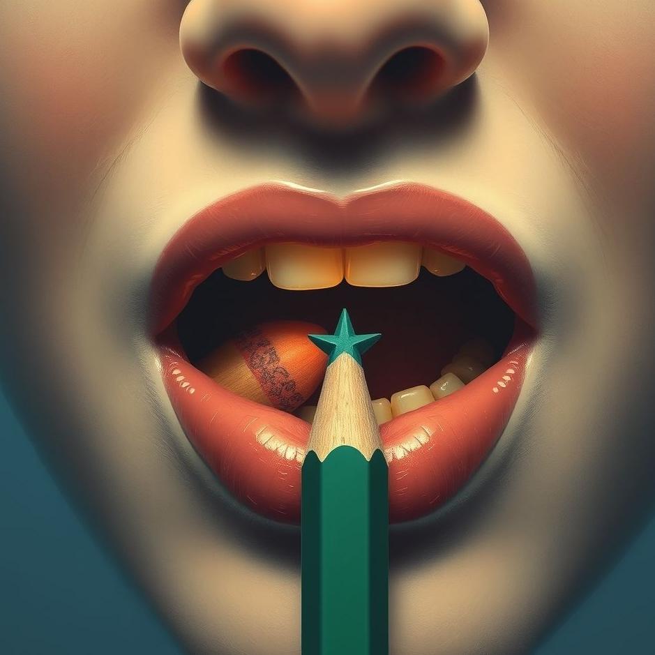 Dream : The appearance of pencil from the mouth in the dream