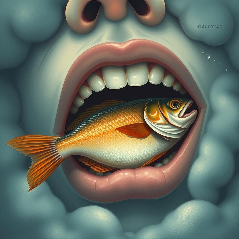 Dream : The appearance of raw fish from the mouth in the dream