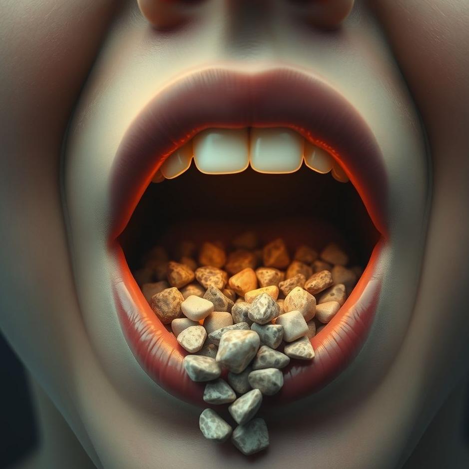 Dream : The appearance of small stones from the mouth in the dream