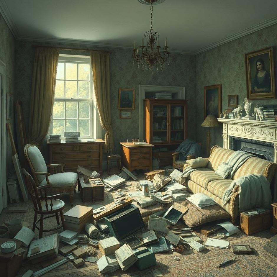 Dream : The belongings in the house scattered in a dream