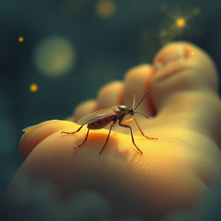 Dream : The bite of the foot insect in the dream