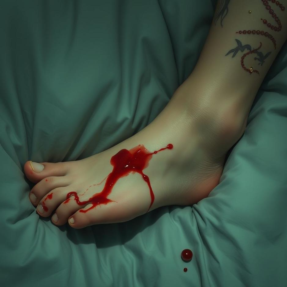 Dream : The blood smear on the foot in the dream