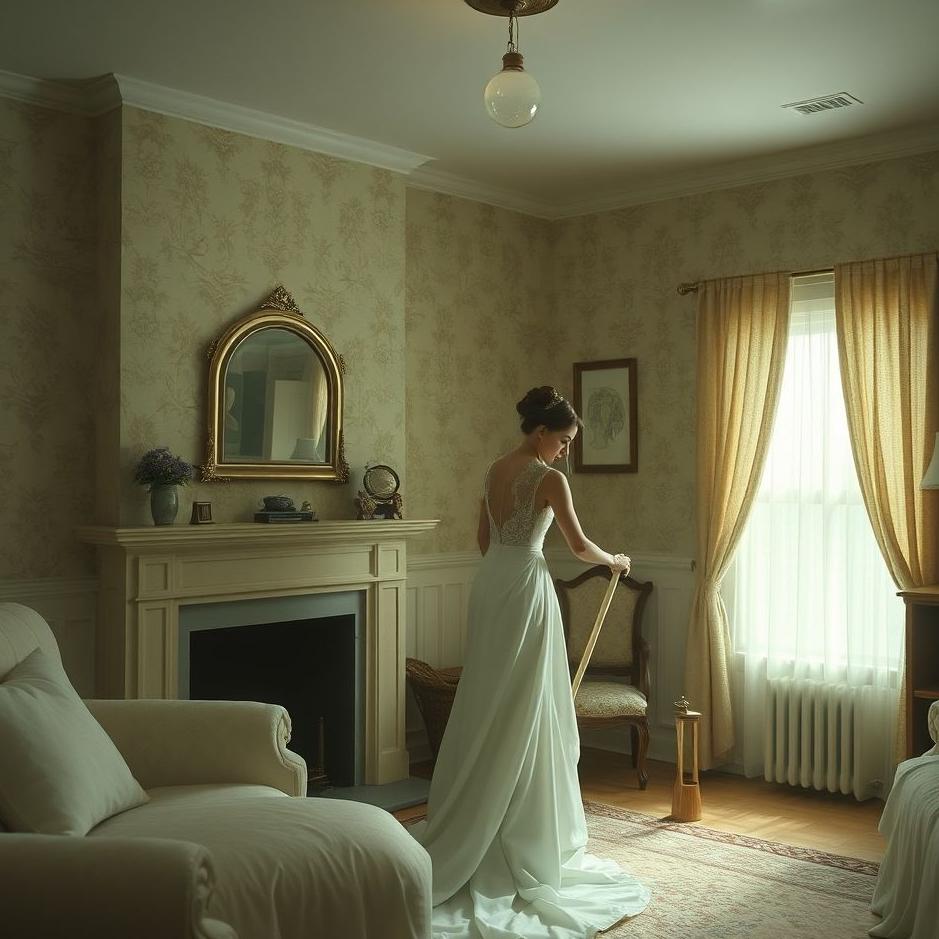 Dream : The bride cleaning the house in a dream