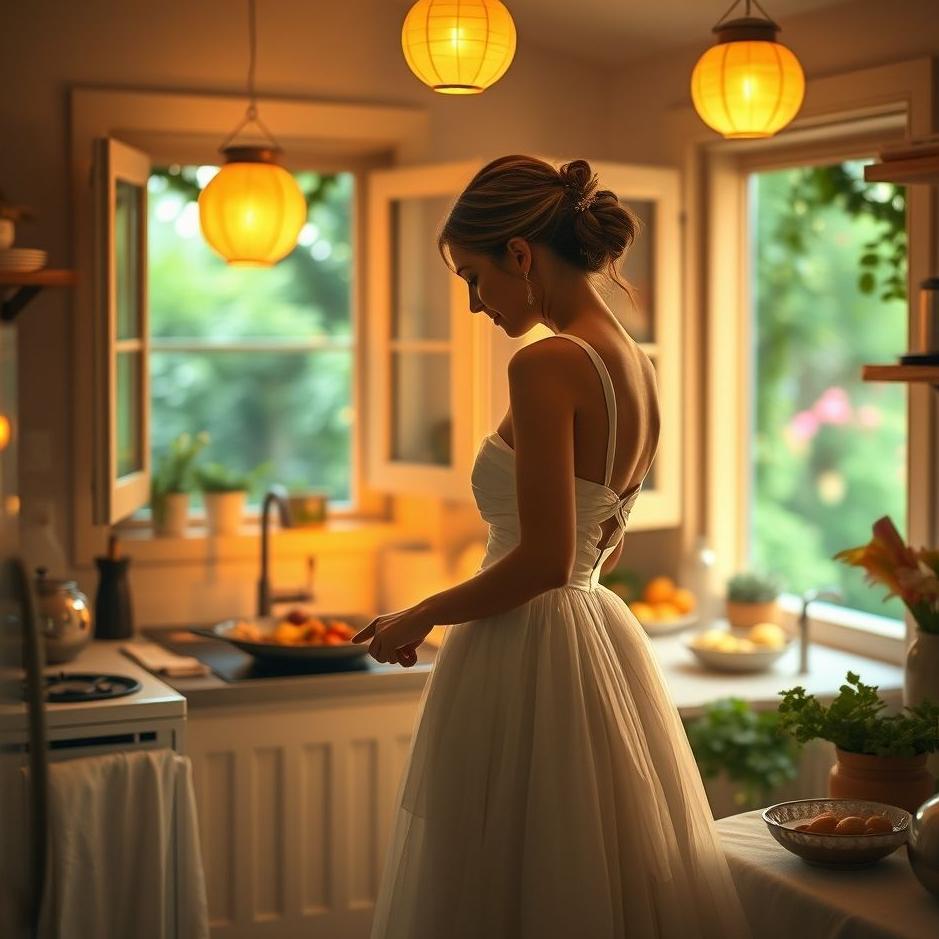 Dream : The bride cooking in a dream
