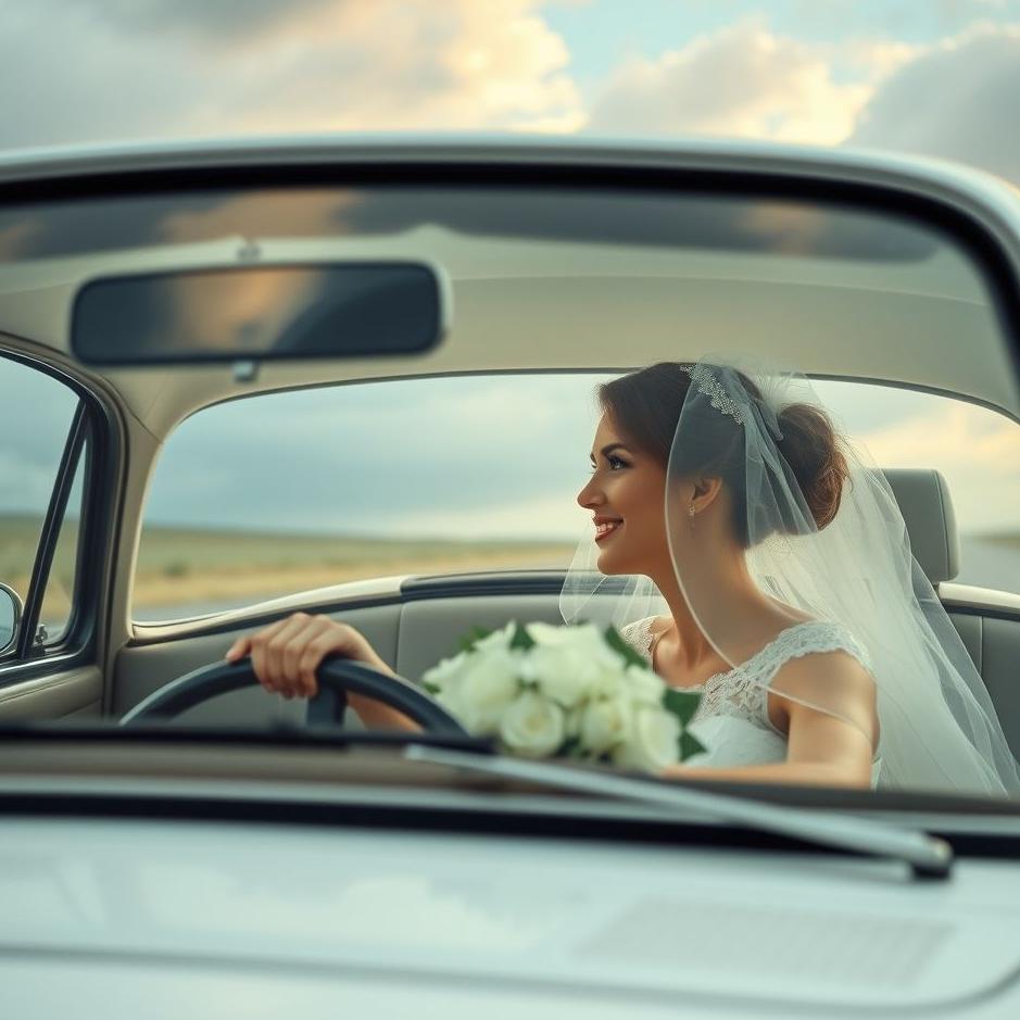 Dream : The bride driving a car in a dream