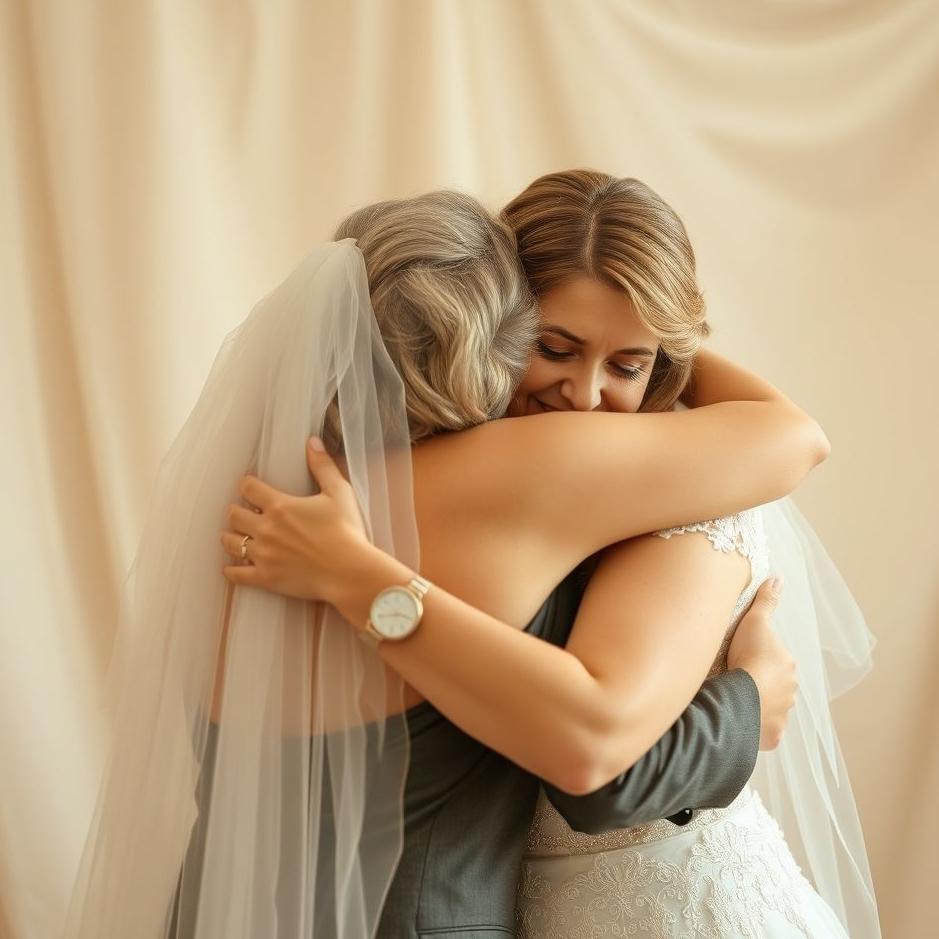 Dream : The bride hugging her mother-in-law in a dream