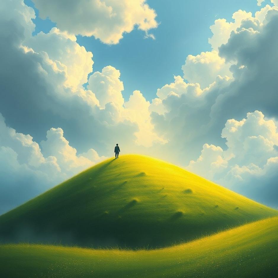 Dream : The bright hill in the dream