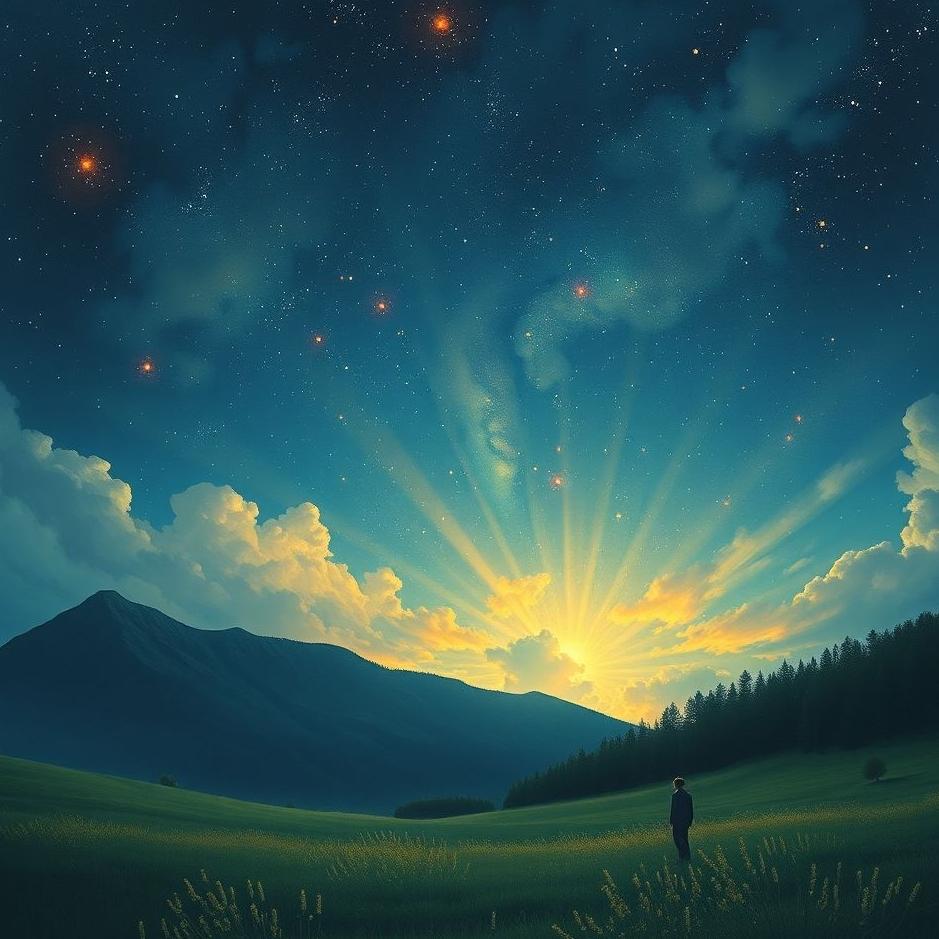 Dream : The bright night in the dream