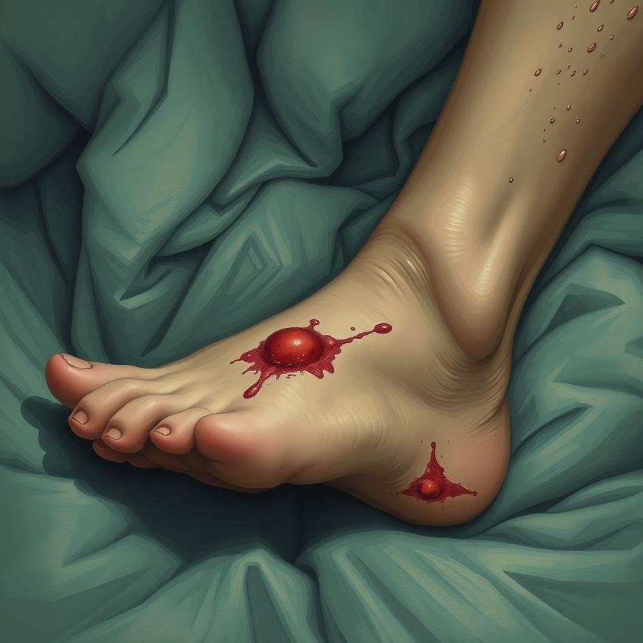 Dream : The bruising of the foot in the dream