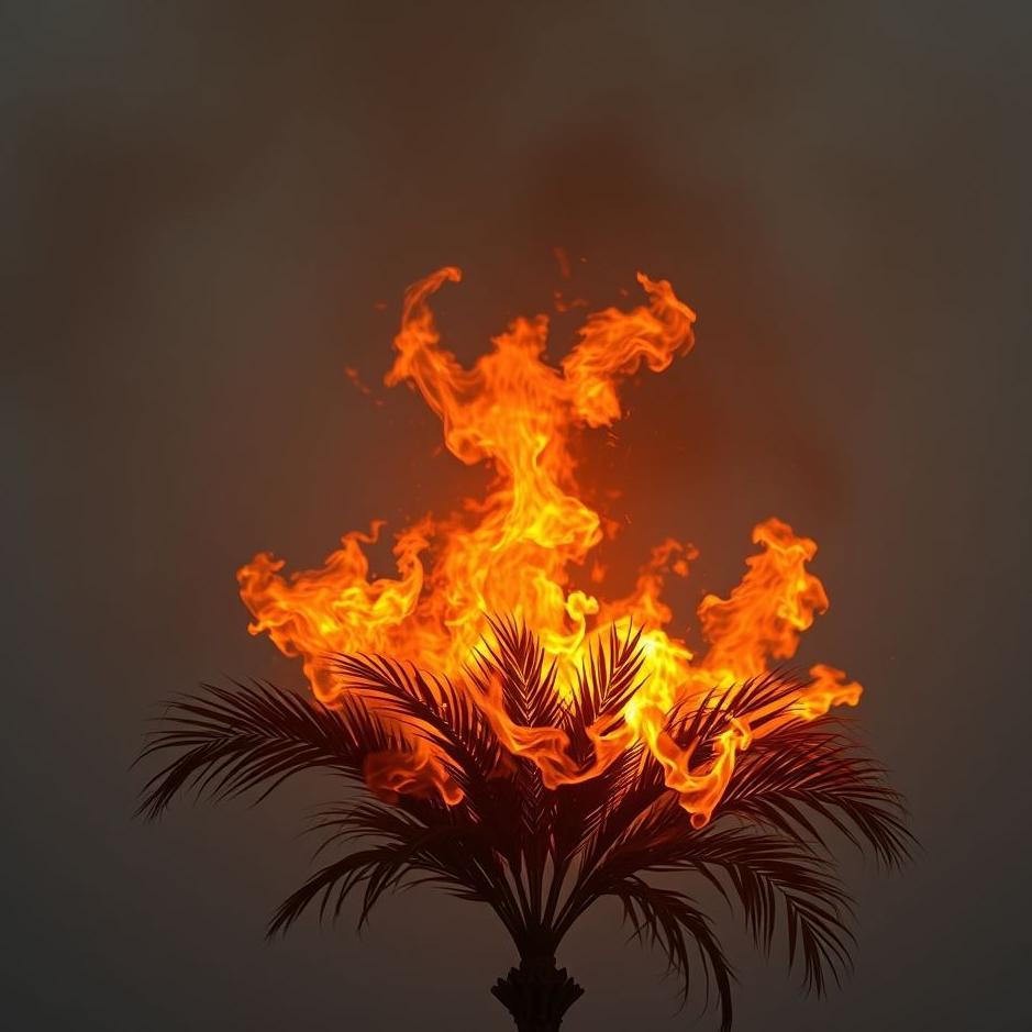 Dream Dictionary : The burning of palms in the dream