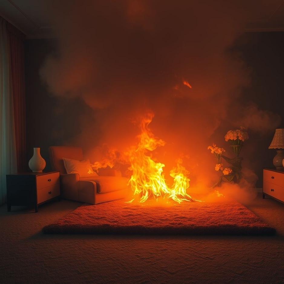 Dream : The carpet burning in your dream