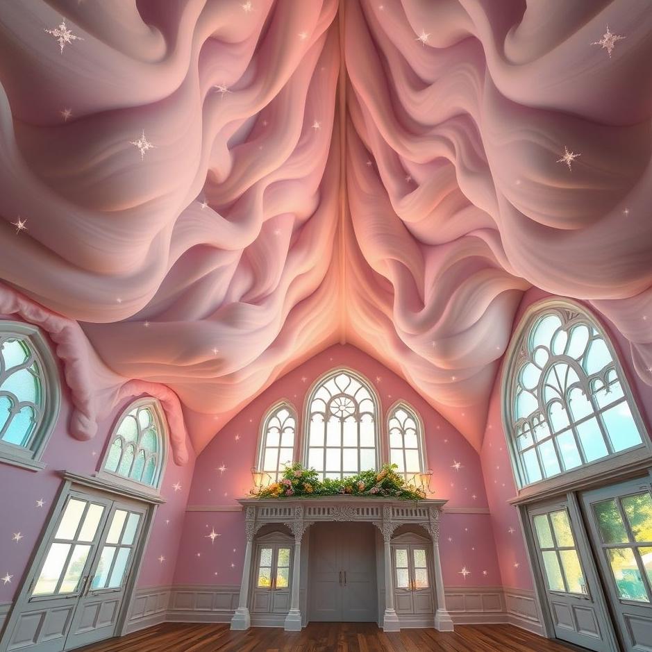 Dream : The ceiling of the house high in a dream