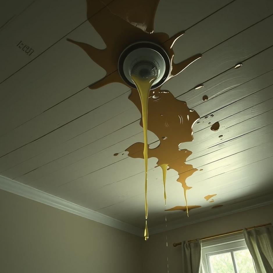 Dream : The ceiling of the house leaking in a dream