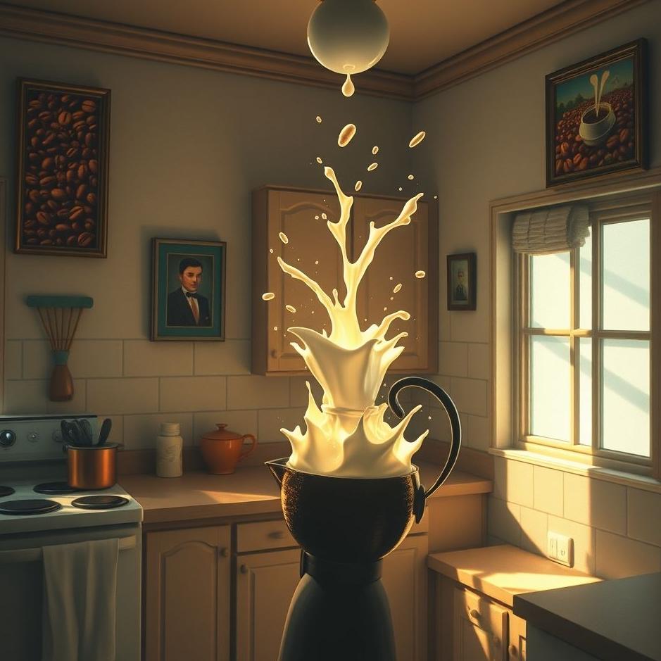 Dream : The coffee running out at home in a dream