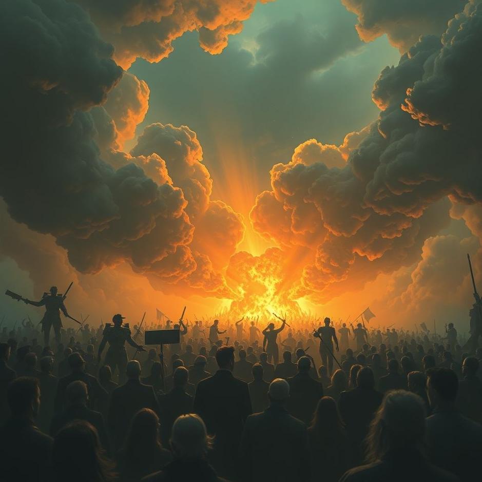 Dream : The crowd of the apocalypse in a dream