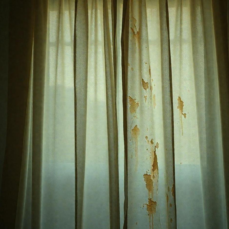 Dream : The curtain of the house dirty in a dream