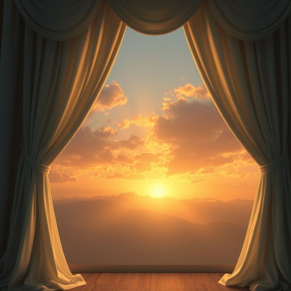 Dream : The curtain opening by itself in a dream