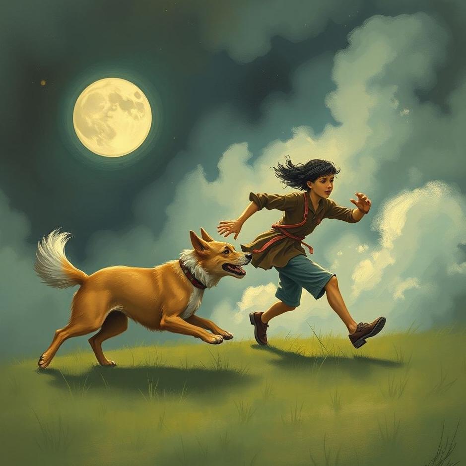 Dream : The dreamer being chased by a dog in a dream