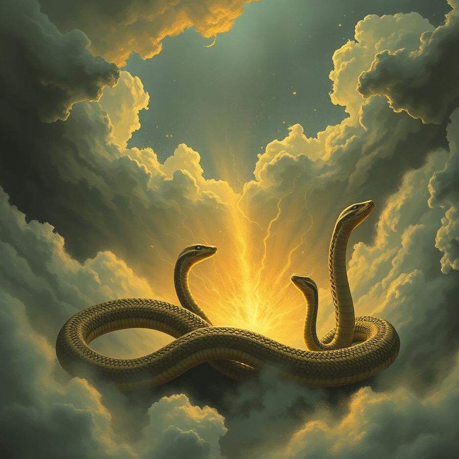 Dream : The emergence of snakes standing in the dream