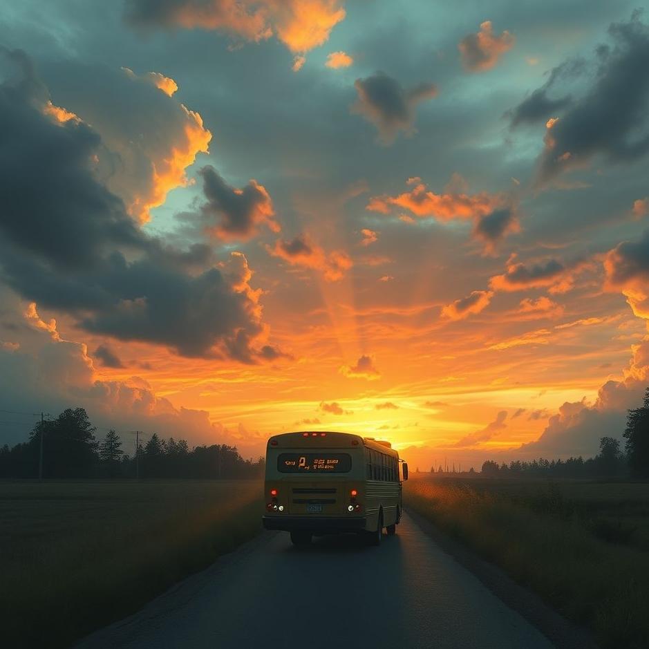 Dream : The end of a bus trip in a dream