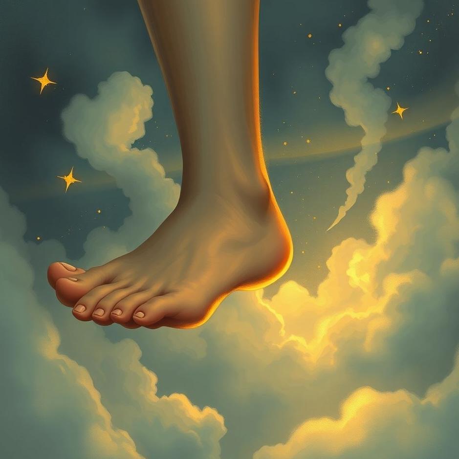 Dream : The foot of the girl he loves in a dream