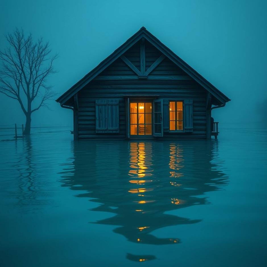 Dream : The front of the house flooded in a dream