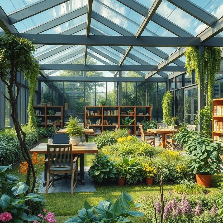 Dream : The garden of the workplace in a dream