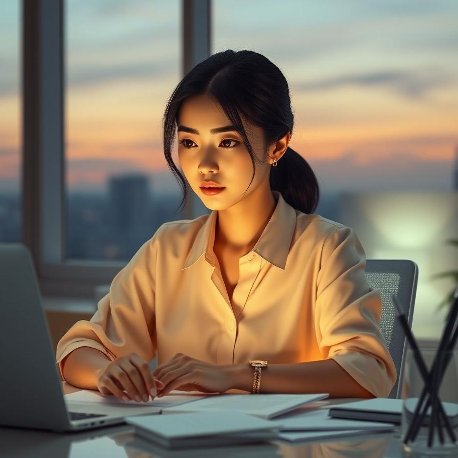 Dream : The girl at work in a dream