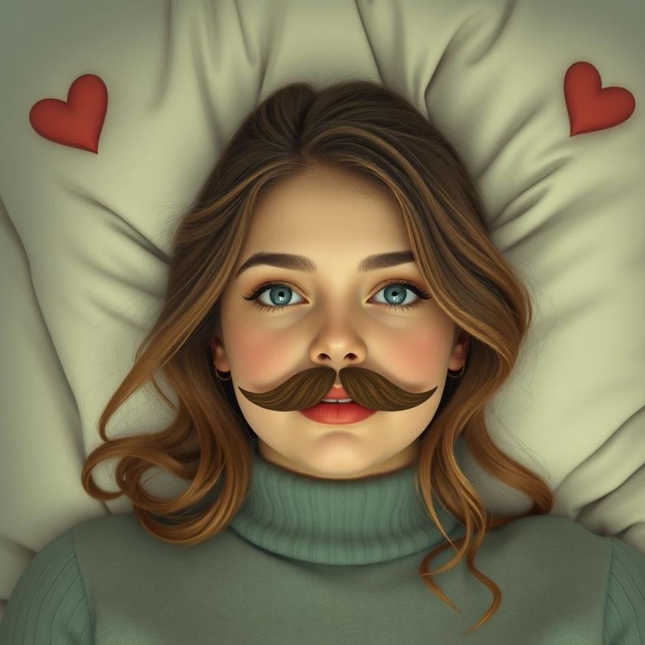 Dream : The girl you love with a moustache in your dream
