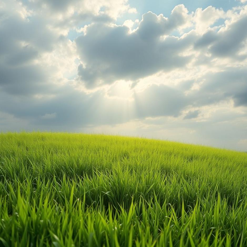 Dream : The grass turning green in a dream