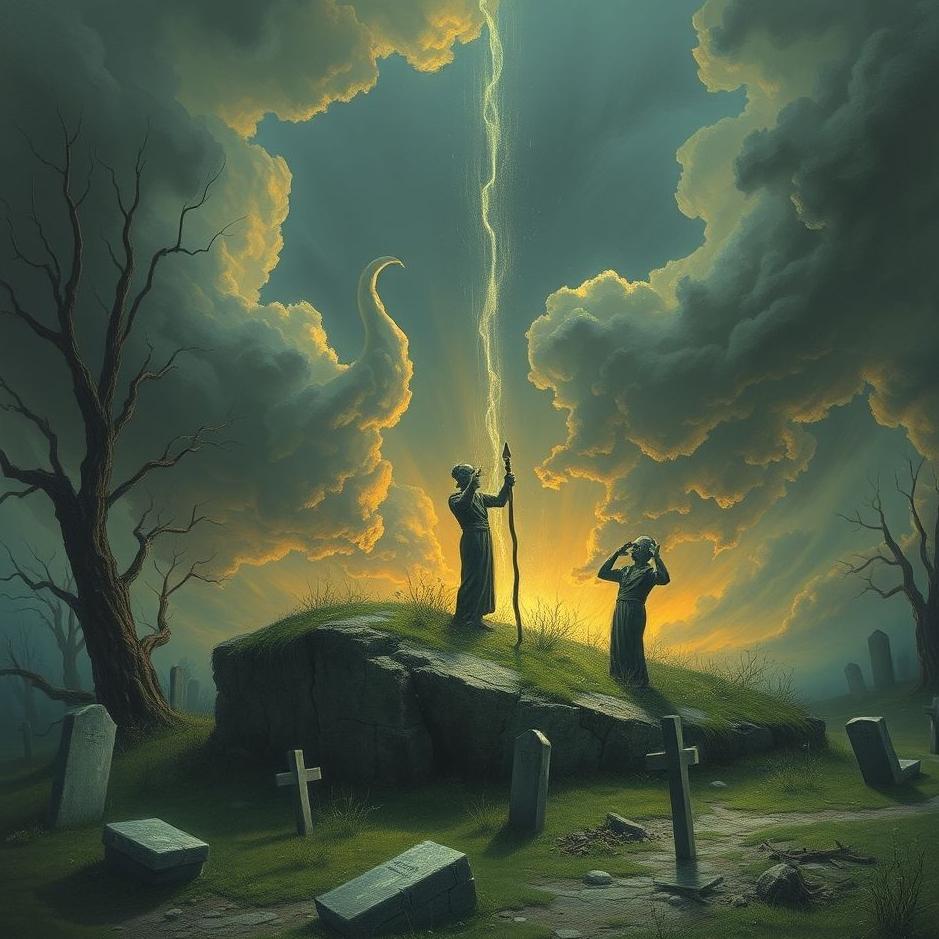 Dream : The grave splitting in a dream