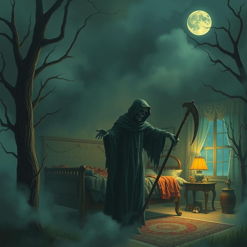 Dream : The Grim Reaper at home in a dream