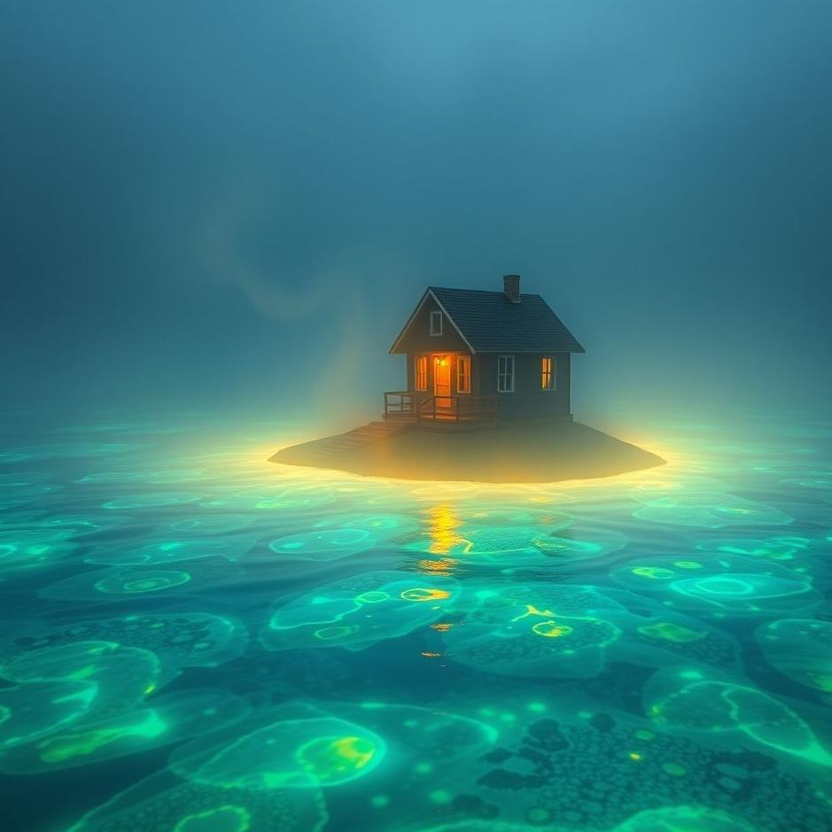 Dream : The ground beneath the house flooded in a dream