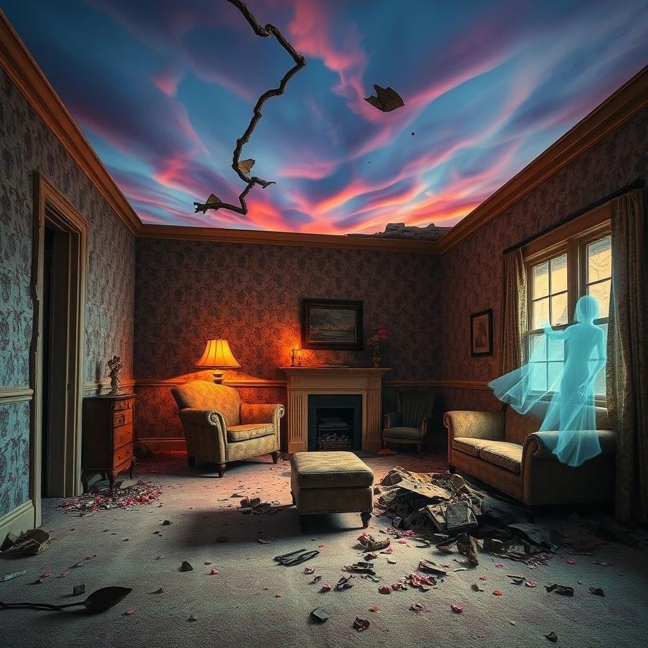 Dream : The ground floor of the house collapsing in a dream