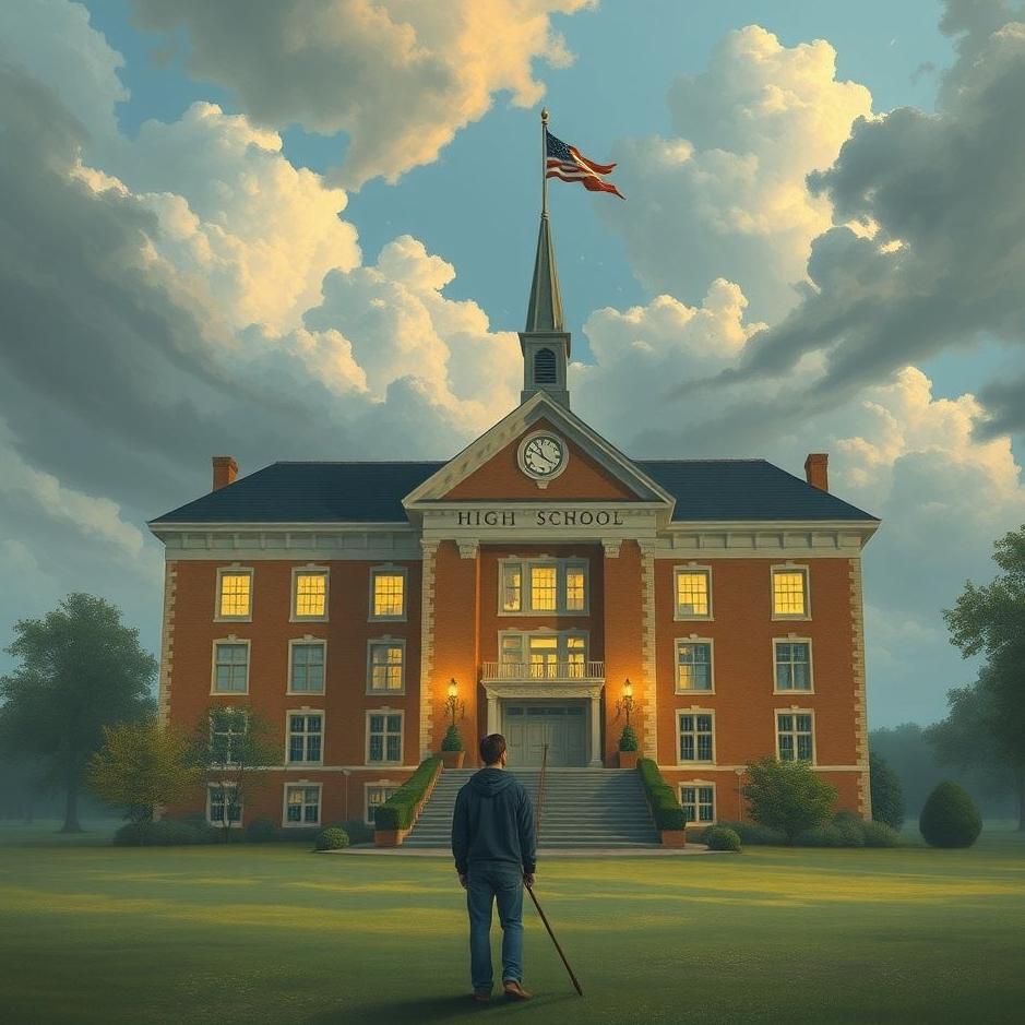 Dream : The high school he studied in a dream