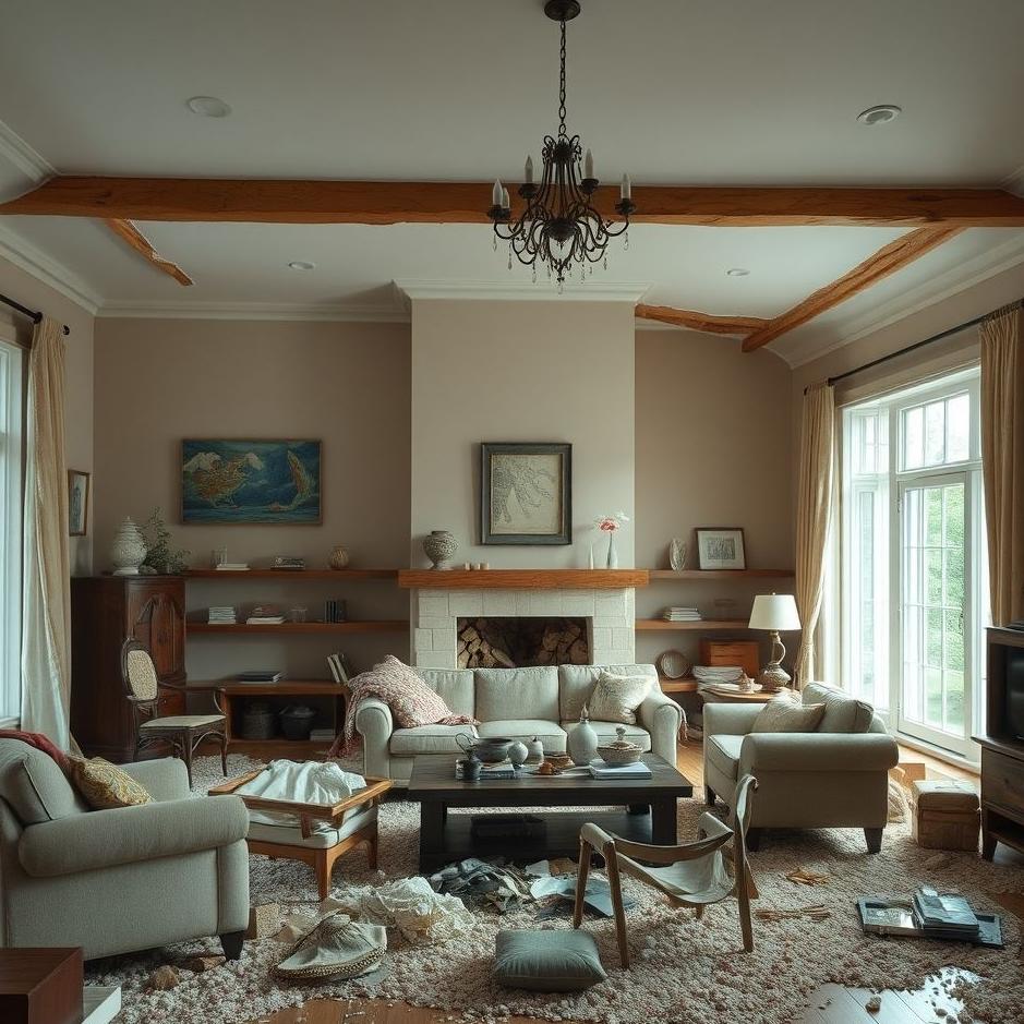 Dream Dictionary : The house's living room being demolished in a dream