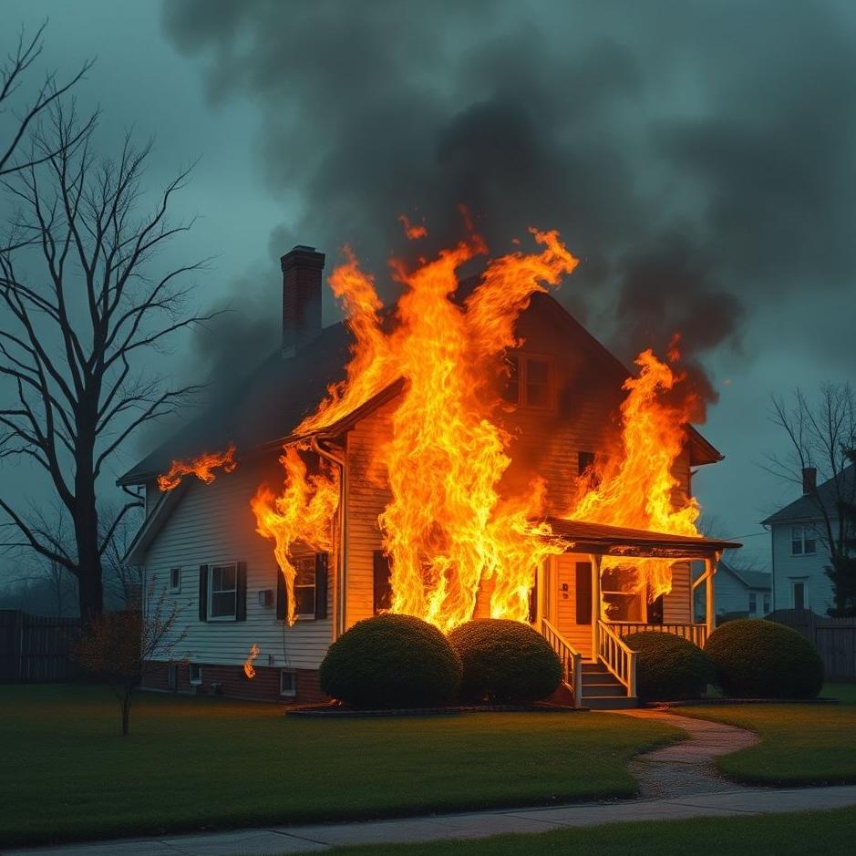 Dream : The house of the neighbor across from you burning down in a dream