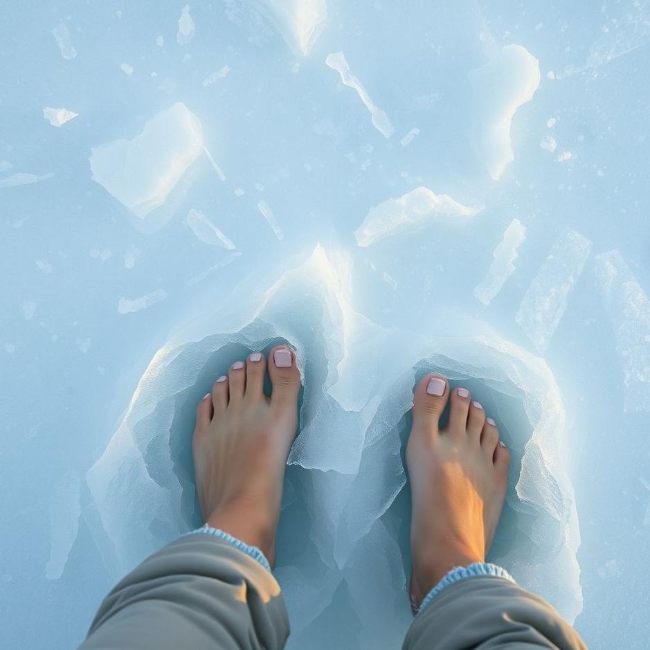 Dream : The ice retention of feet in the dream