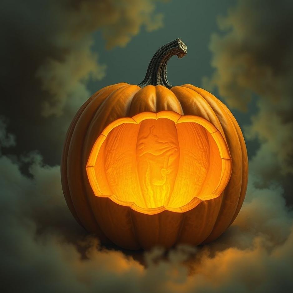 Dream : The inside of a pumpkin in a dream