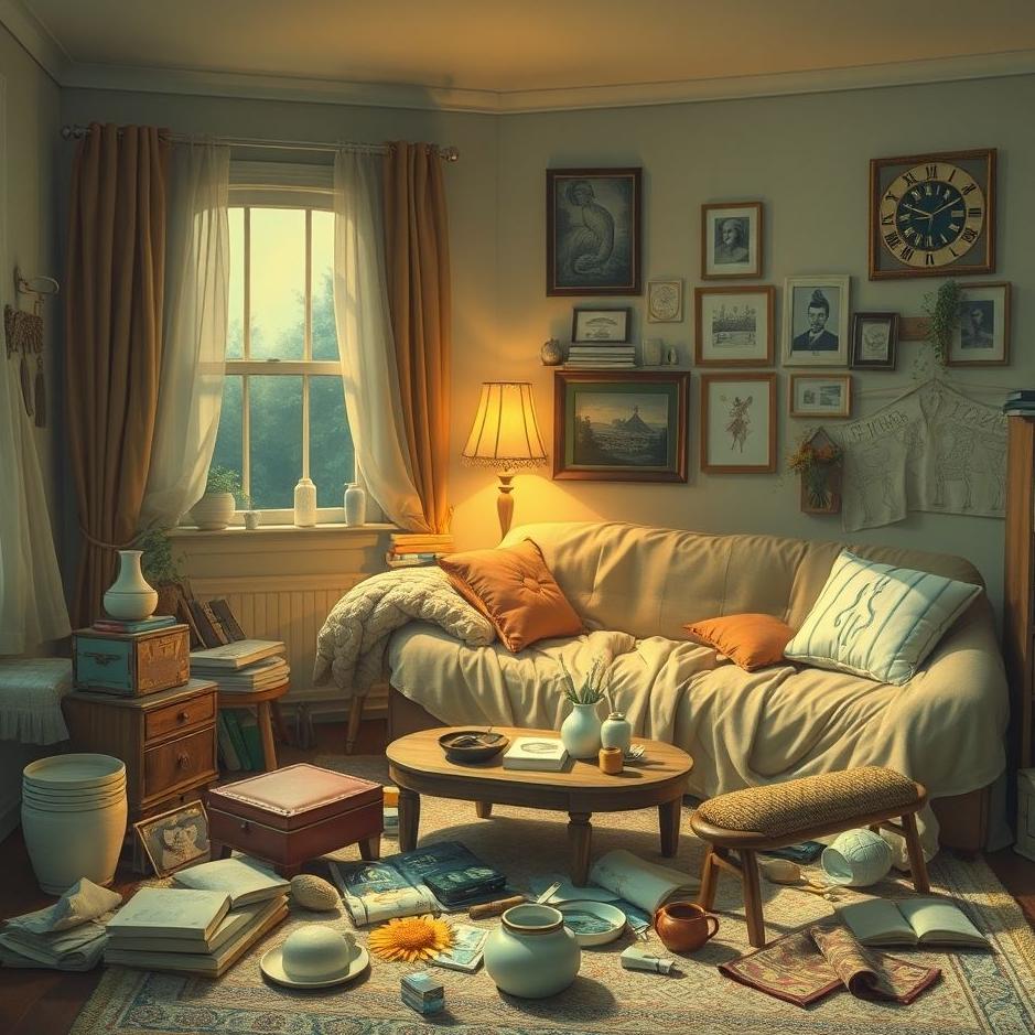 Dream : The items at home scattered in a dream